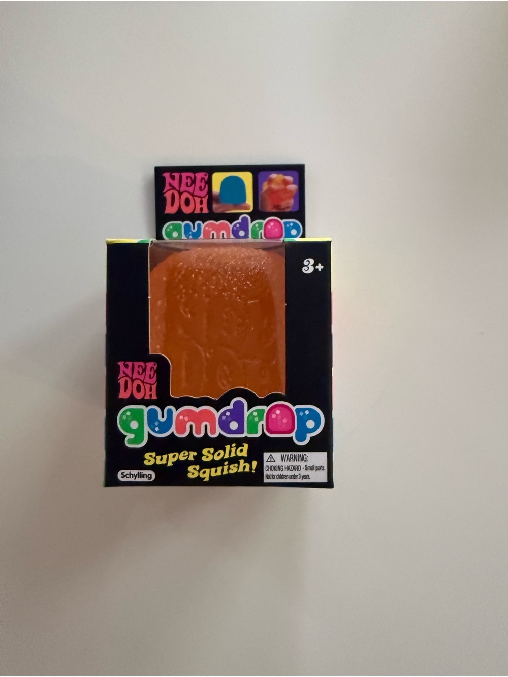 NEW NeeDoh Gumdrop Super Solid Squish! Sensory Toy - Orange